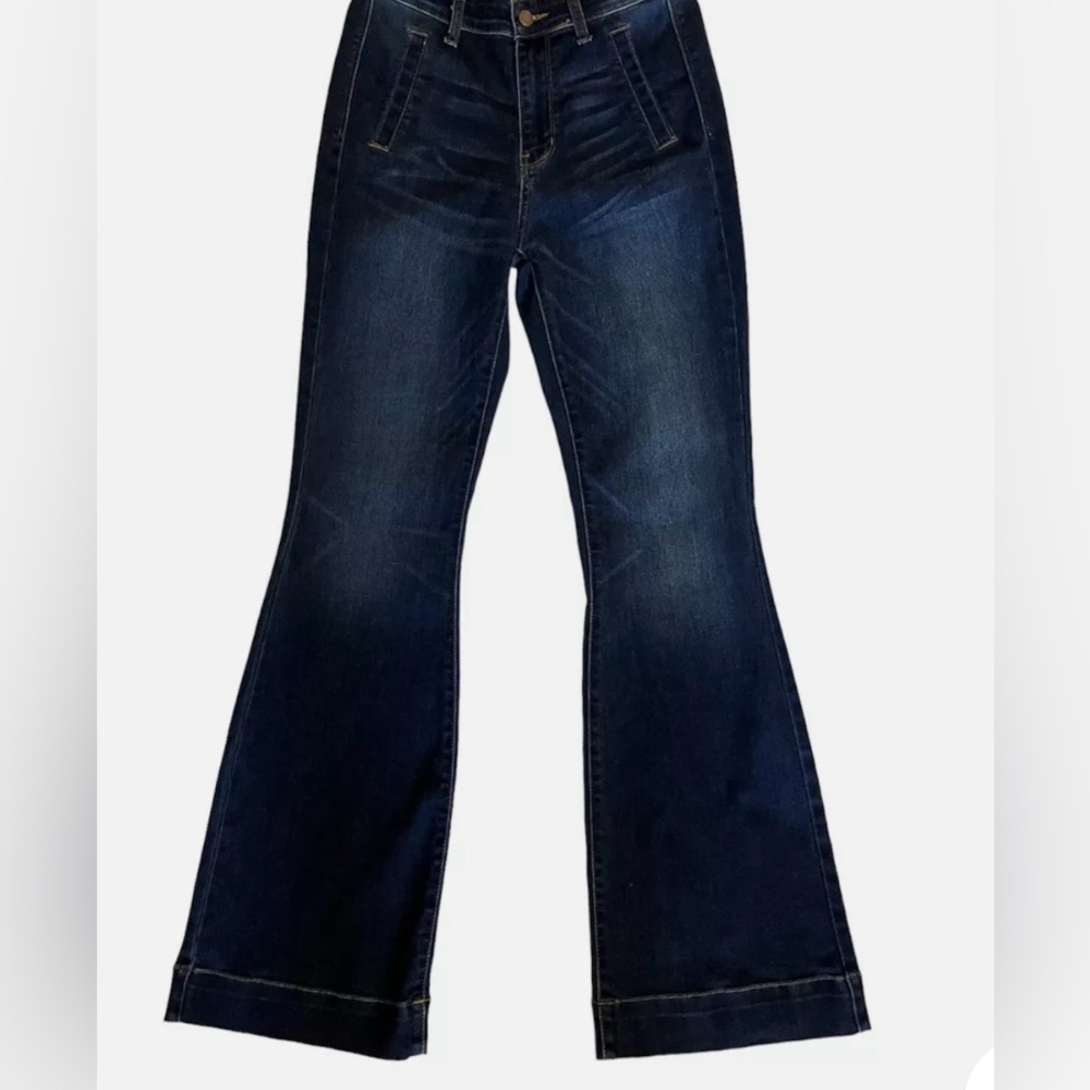 JUDY BLUE High Waist FLARE Dark Blue DENIM JEANS Style JB82196DK Size 13/31